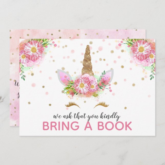Unicorns in Bloom Invitation (Front/Back)