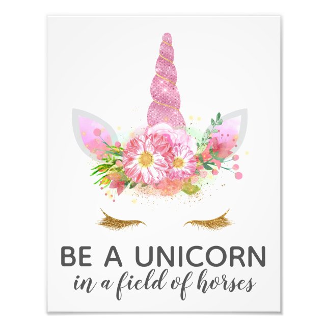 Unicorns in Bloom Photo Print (Front)