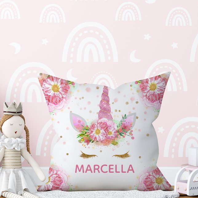 Unicorns in Bloom Reversible Pillow (Creator Uploaded)