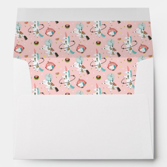Unicorns In Space Pattern Envelope (Back (Bottom))