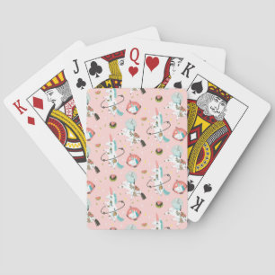 Unicorns In Space Pattern Playing Cards