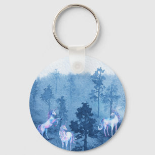 Unicorns in the mist key ring