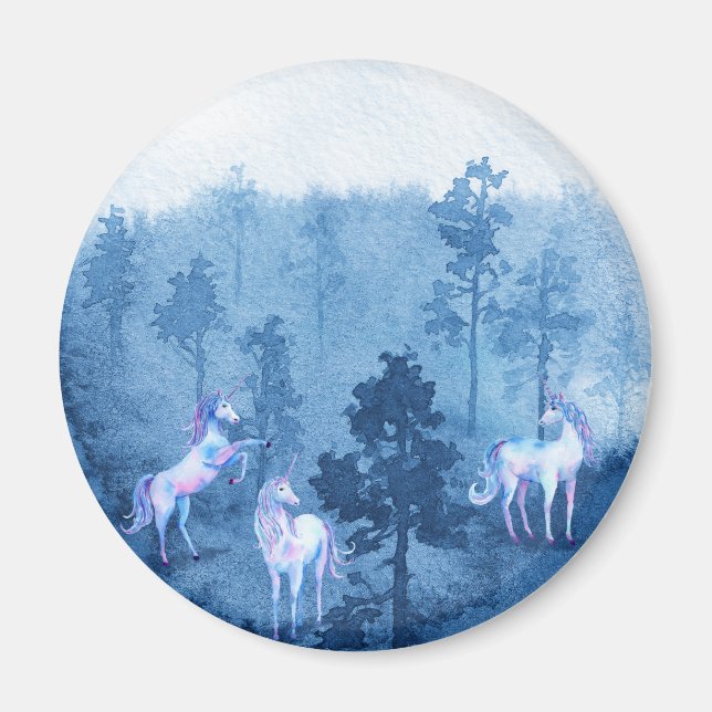 Unicorns in the mist magnet (Front)