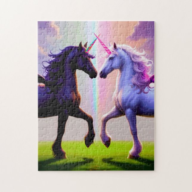 Unicorns Meeting Jigsaw Puzzle (Vertical)