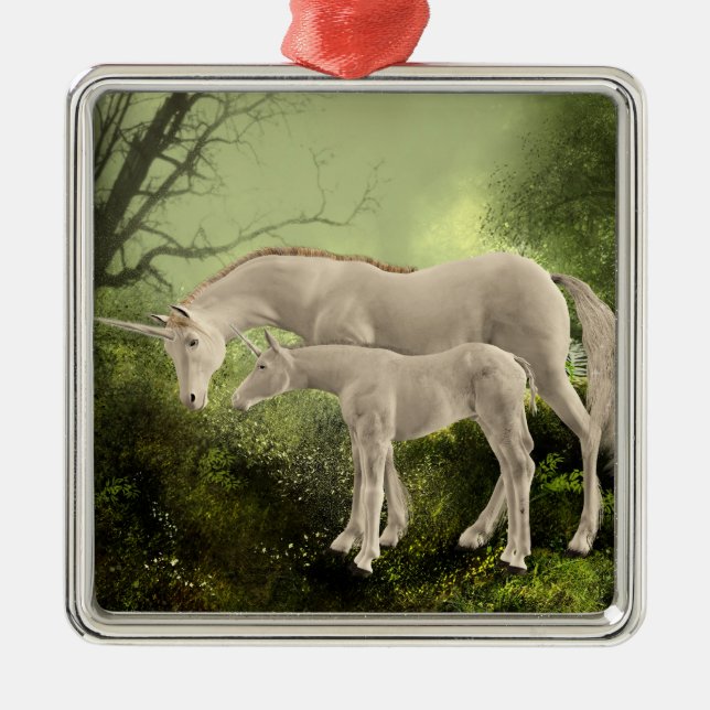 Unicorns Metal Tree Decoration (Front)