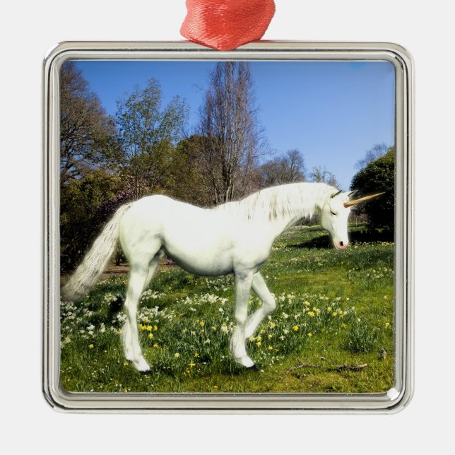 Unicorns Metal Tree Decoration (Front)