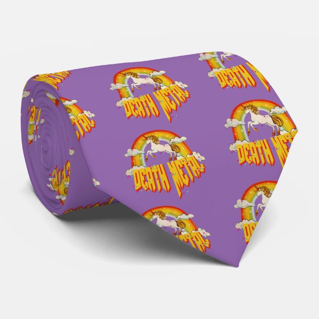 Unicorns of Death Metal Tie (Rolled)