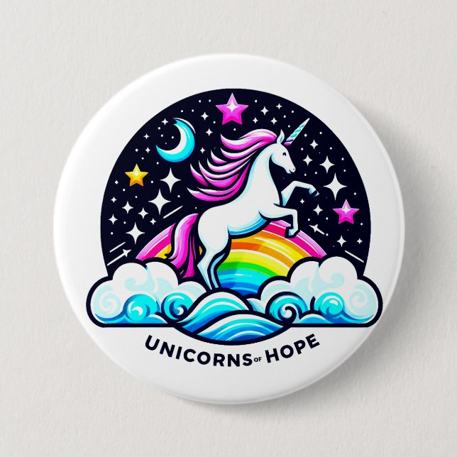Unicorns of Hope 7.5 Cm Round Badge (Front)