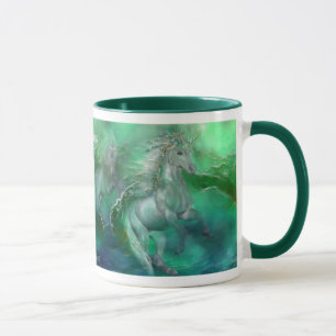 Unicorns Of The Sea Art Mug