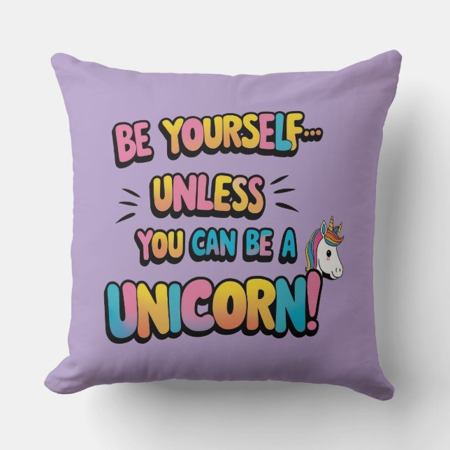 Unicorns Over Everything Cushion (Front)