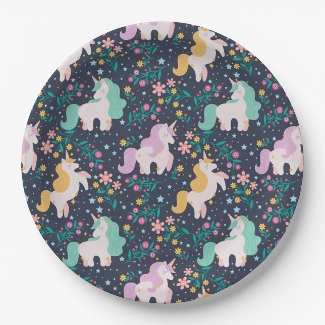 Unicorns Paper Plate (Front)