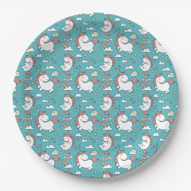 Unicorns Paper Plate (Front)