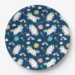Unicorns Paper Plate
