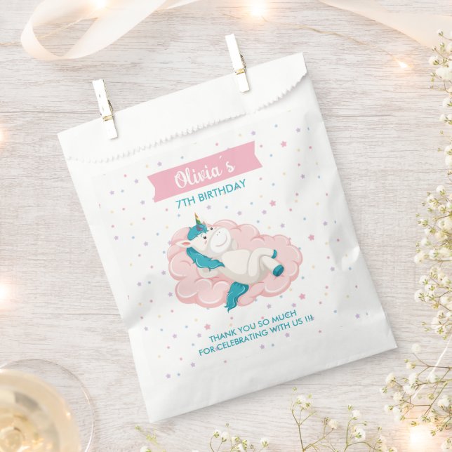 Unicorns Party  Favour Bag (Clipped)
