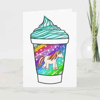 Unicorns, rainbows and ice cream Birthday Card
