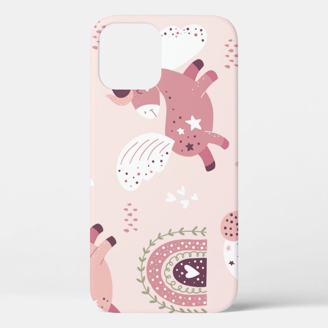 Unicorns Rainbows: Pastel Magic Background. Case-Mate iPhone Case (Back)