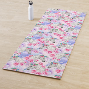 Unicorns & Roses Pattern Yoga Mat