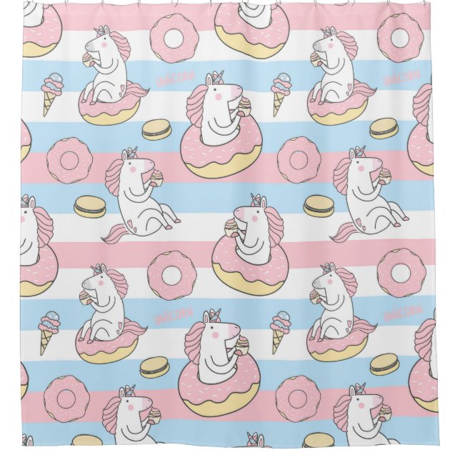 Unicorns Shower Curtain (Front)