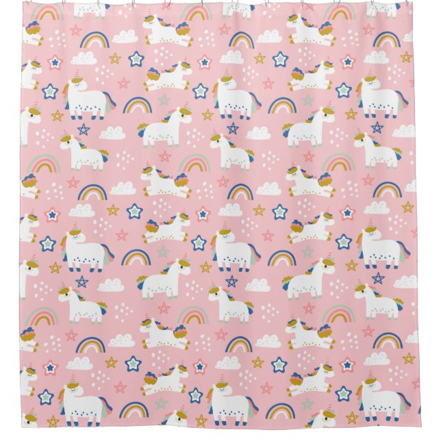 Unicorns Shower Curtain (Front)