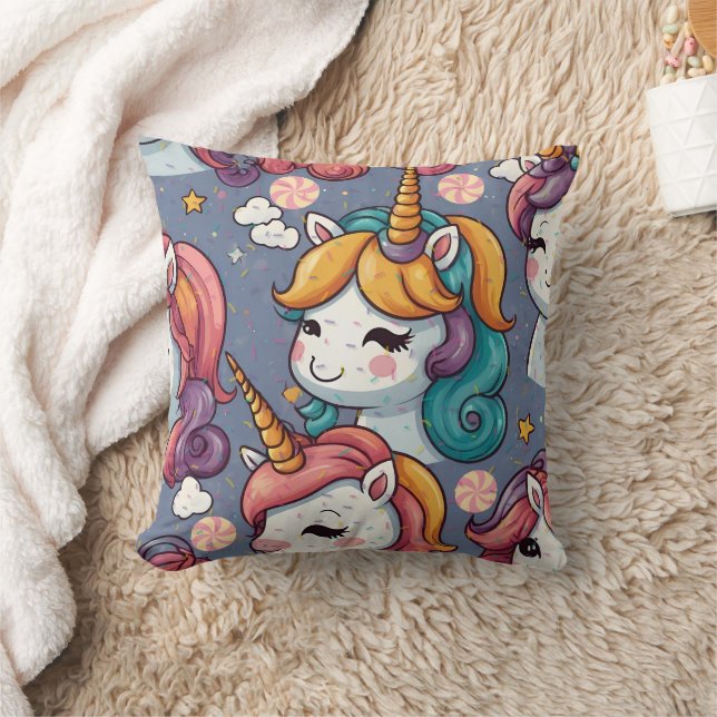 Unicorns & Sprinkles Print  Cushion (Blanket)