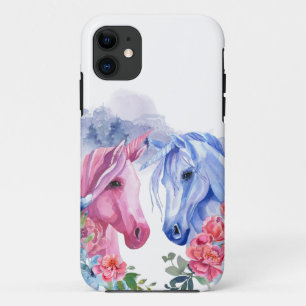 Unicorns Watercolor Art iPhone 11 Case