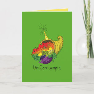 Unicornucopia Thanksgiving Greeting Card