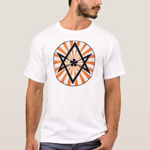 Unicursal Hexagram Orange Sunburst T-Shirt