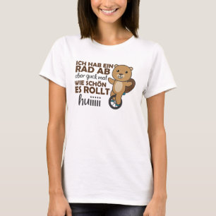 Unicycle Beaver Unicyclist Beaver Circus T-Shirt