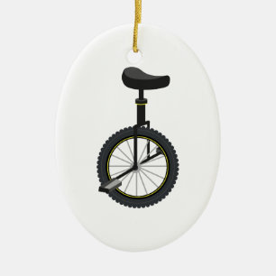 Unicycle Ceramic Tree Decoration
