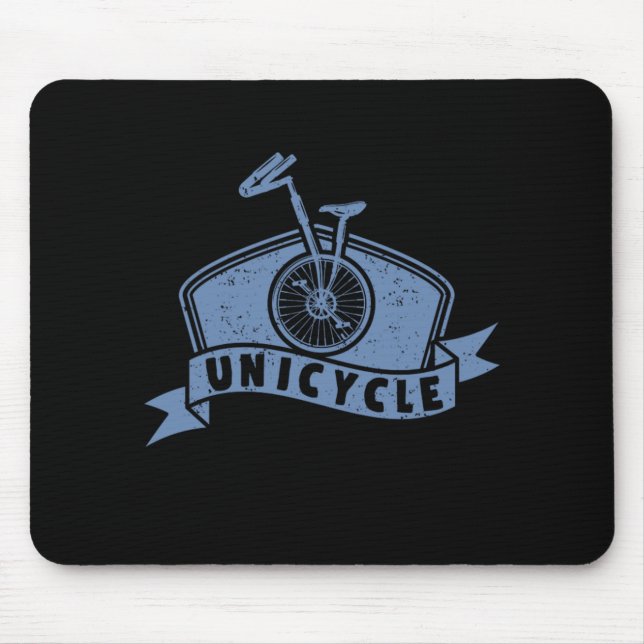 Unicycle Cycling Biking Biker Riding Bike Bicycle  Mouse Pad (Front)