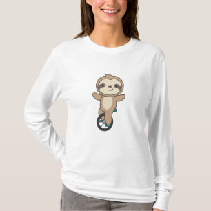 Unicycle Sloth Unicyclist Sloths Circus T-Shirt
