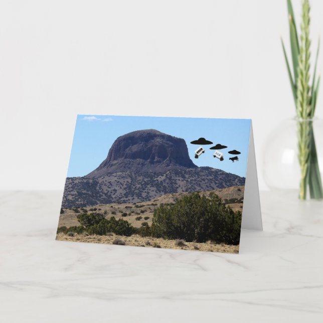 Unidentified Flying Object Thank You Card (Front)