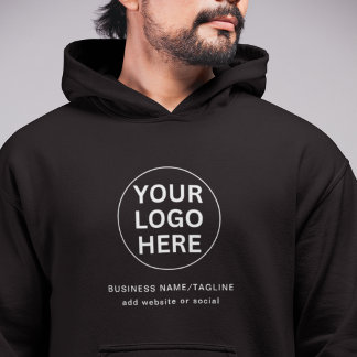 Uniform Black Business Logo Promotional Hoodie