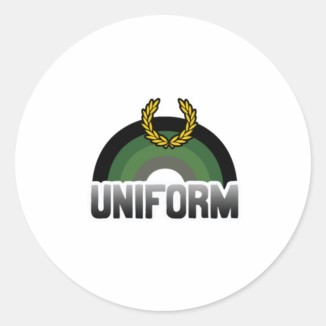 Uniform Pride Classic Round Sticker (Front)