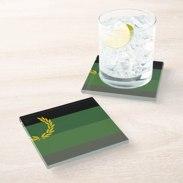 Uniform Pride Glass Coaster (Angled)