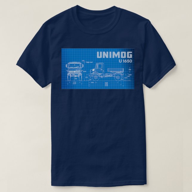 Unimog blueprint T-Shirt (Design Front)