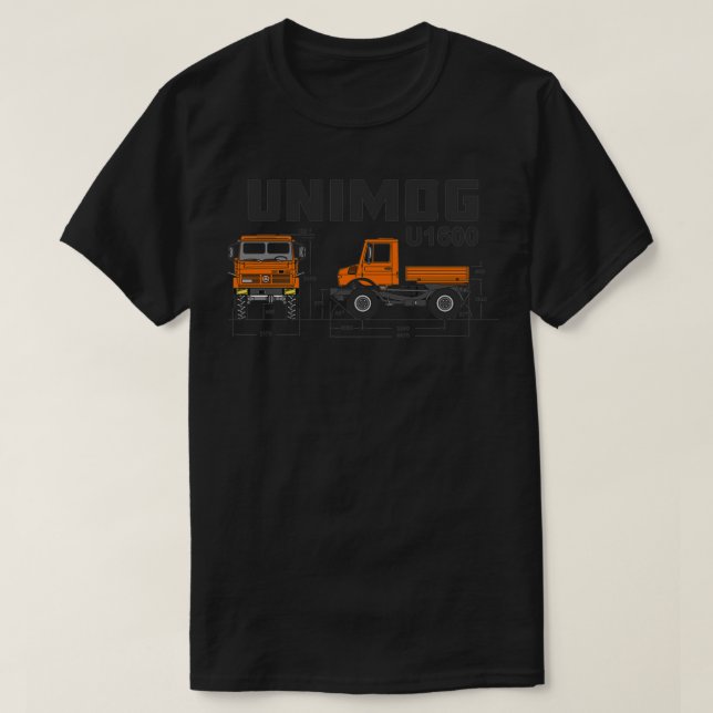 Unimog U1600 specifications orange 2 T-Shirt (Design Front)