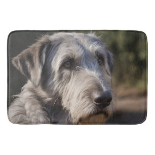 "Unimpressed Majesty: The Wolfhounds' Stoic Gaze" Bath Mat