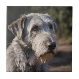"Unimpressed Majesty: The Wolfhounds' Stoic Gaze" Ceramic Tile