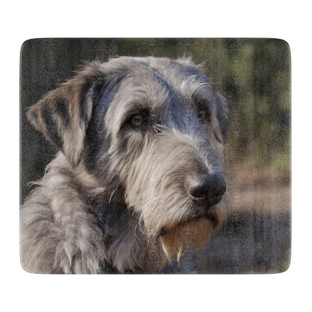"Unimpressed Majesty: The Wolfhounds' Stoic Gaze" Cutting Board (Front)