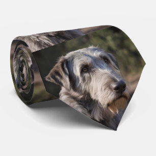 "Unimpressed Majesty: The Wolfhounds' Stoic Gaze" Tie