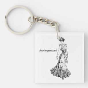 Unimpressed Vintage Lady Keychain