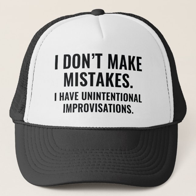 Unintentional Improvisations Trucker Hat (Front)