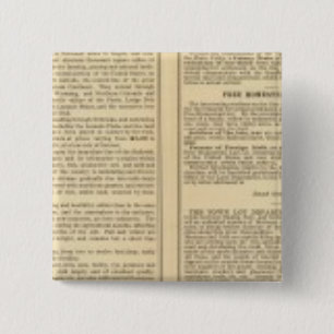 Union and Central Pacific Railroad Lines 15 Cm Square Badge