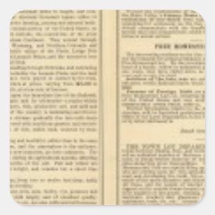 Union and Central Pacific Railroad Lines Square Sticker