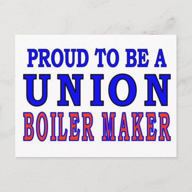UNION BOILER MAKER POSTCARD (Front)