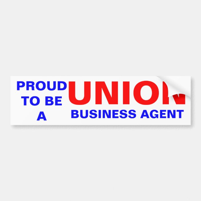 UNION BUSINESS AGENT BUMPER STICKER (Front)