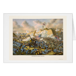 Union Captures Fort Fisher by Kurz & Allison 1865