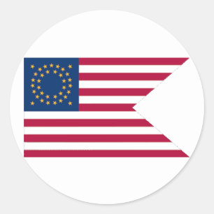Union Cavalry Guidon Round Sticker