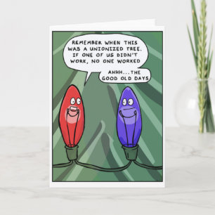 Union Christmas Lights Funny Card